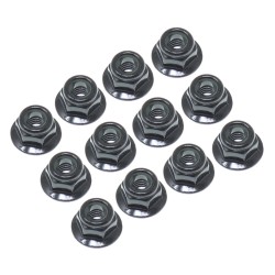 CPE-M4FLANGELOCbk: M4 Flanged Nylon-Insert Locknuts - Black Oxide