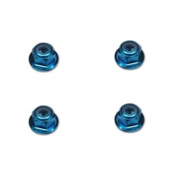 CPE-M4FLANGELOCbl: M4 Flanged Nylon-Insert Locknuts - Blue
