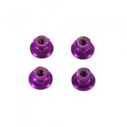 CPE-M4FLANGELOCp: M4 Flanged Nylon-Insert Locknuts - Purple
