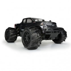 CPE-DUMONT: Pro-Line Dumont 2.8" MT Tires Mounted 12mm/14mm Black Raid (2)