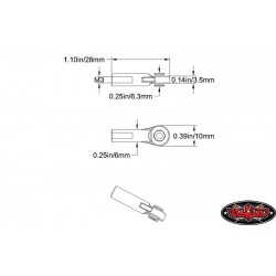 CPE-LRGRODs: Large Straight Rod End Set of 20 - Traxxas Balls