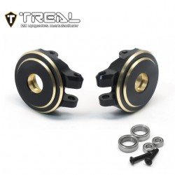 CPE-TRX4MKNUCK_BR:  Treal TRX4M Compatible Brass Steering Knuckle Set